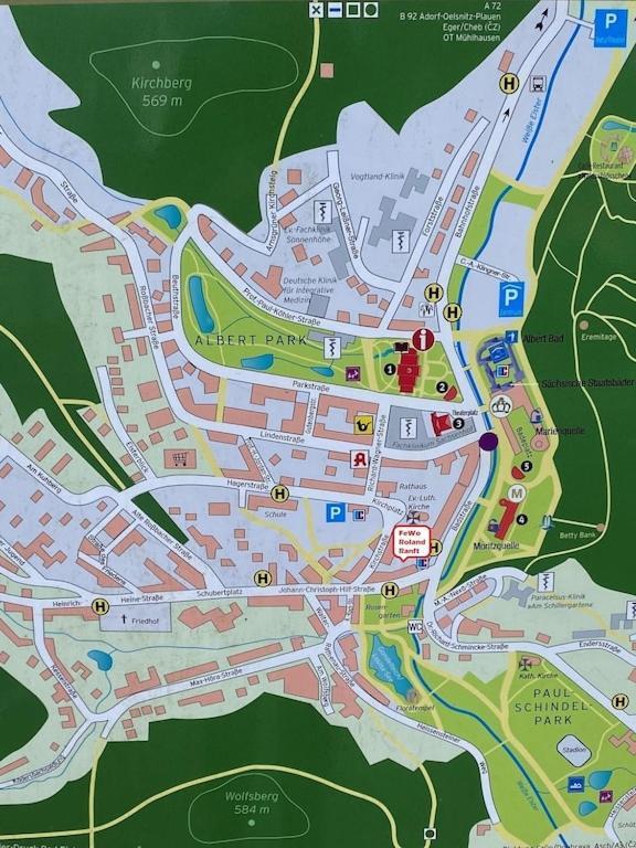 Fewo Roland Ranft Direkt Am Kurpark Barrierearm 60Qm Bad Elster Exterior foto